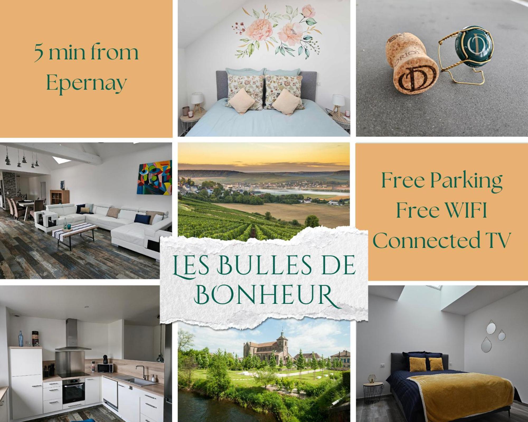 Les Bulles De Bonheur - Au Coeur Du Vignoble Champenois Leilighet Chouilly Eksteriør bilde